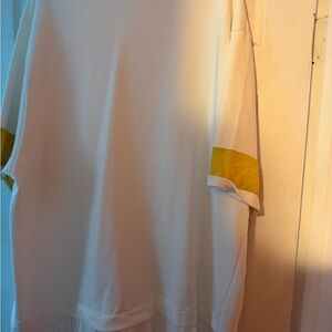 Anthropologie White and Yellow Dress, size XL